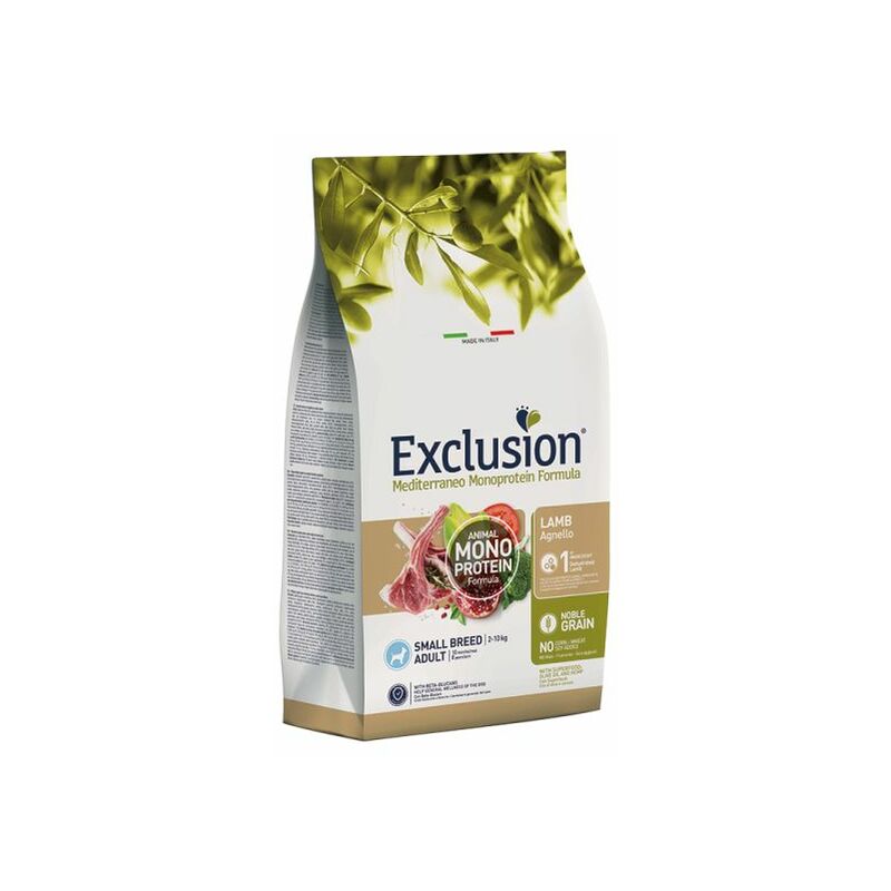 foto del prodotto mediterraneo noble grain cane adulto small, agnello 500gr exclusion