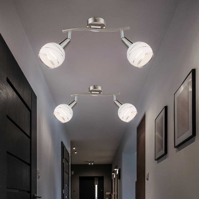 foto del prodotto set di 2 eleganti faretti da soffitto orientabili a parete soggiorno con motivi fantasia