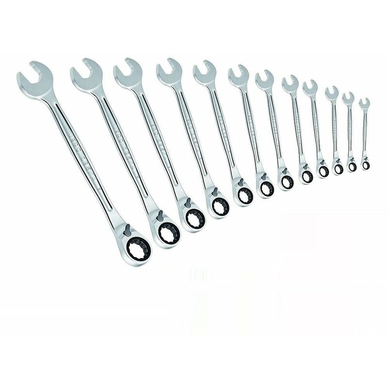 foto del prodotto 285 ka chiave combinata bocca esagonale 17 mm con cricchetto reversibile forchetta e stella 15 usag