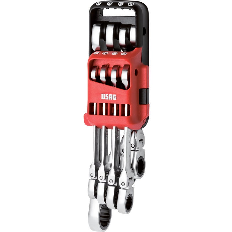 foto del prodotto 285 kf ds8 set 8 chiavi combinate cricchetto snodate usag