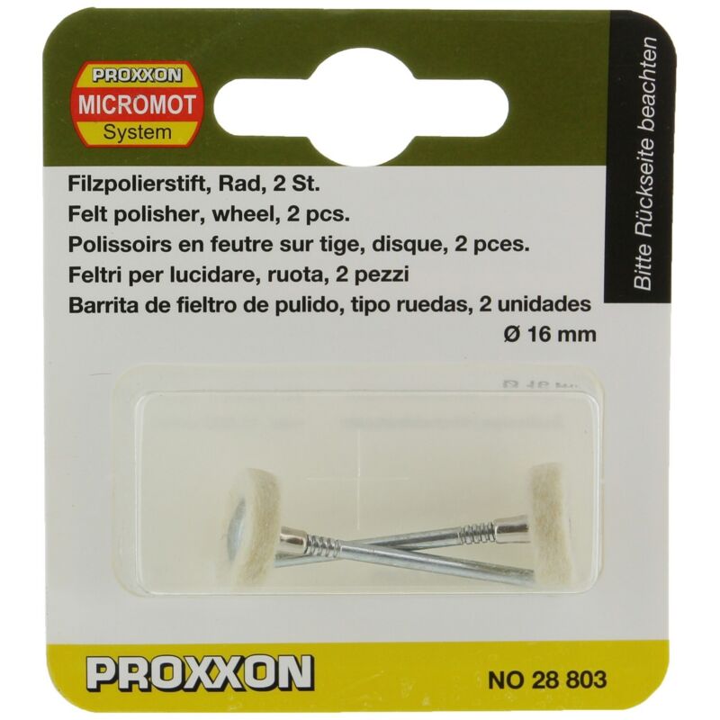 foto del prodotto 28803 feltri a ruota (2 pz) - proxxon