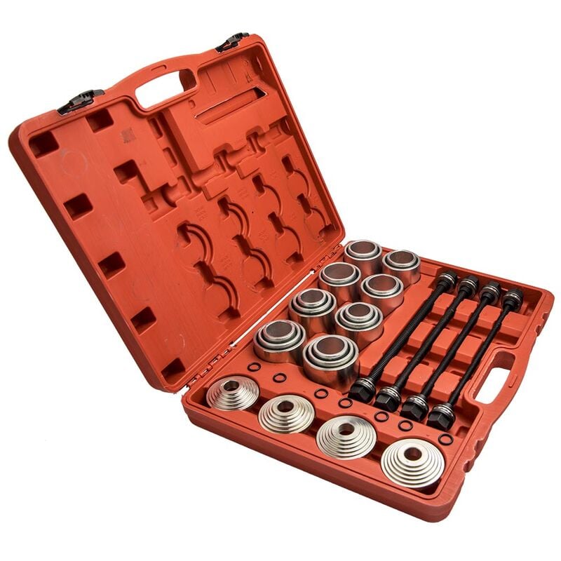 foto del prodotto 28pcs press pull sleeve kit rimozione cuscinetti boccole di installazione set kit strumenti guarnizioni cuscinetto cespuglio rimozione inserto inserto