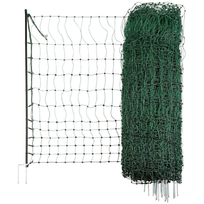 foto del prodotto 292279 rete per pollame senza corrente, 25 m, a doppia punta, 106 cm, colore verde kerbl