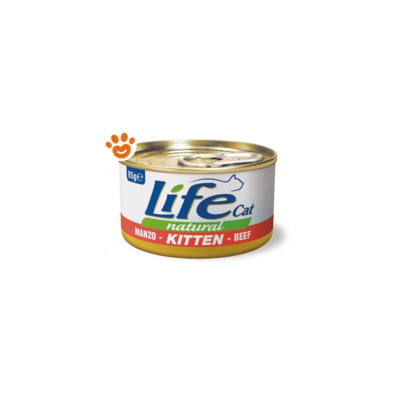 foto del prodotto cat natural kitten manzo cat natural kitten manzo lattina da 85 gr life