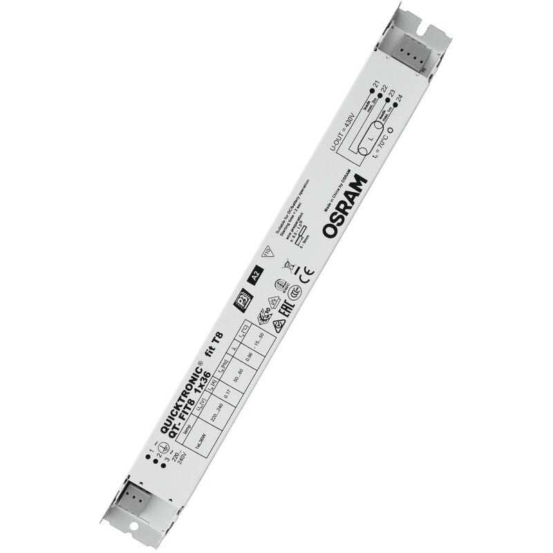 foto del prodotto 294203 alimentatore elettronico per tubi qt-fit8 t8 1x36/220-240 unv1 - osram