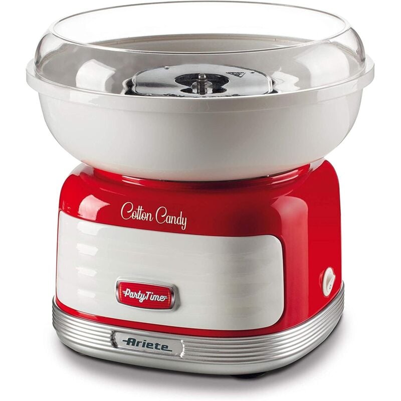 foto del prodotto 2973 cotton candy party time macchina per zucchero filato compatibile con zucchero semolato e caramelle dure 500 watt rosso ariete