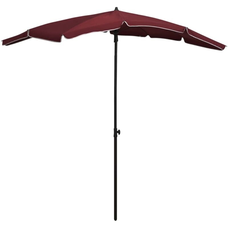foto del prodotto ombrellone da giardino con palo 200x130 cm rosso bord 