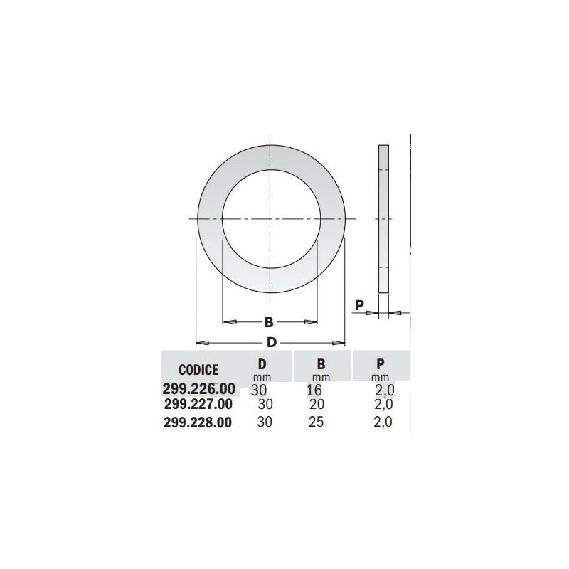 foto del prodotto 299.227.00 anillo reduccion d 30 20mm esp 2mm cmt