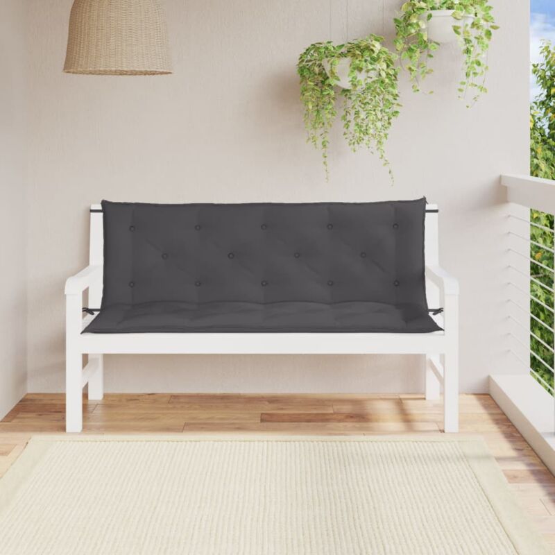 foto del prodotto vidaxl cuscini panca giardino 2pz antracite 150x50x7cm tessuto oxford