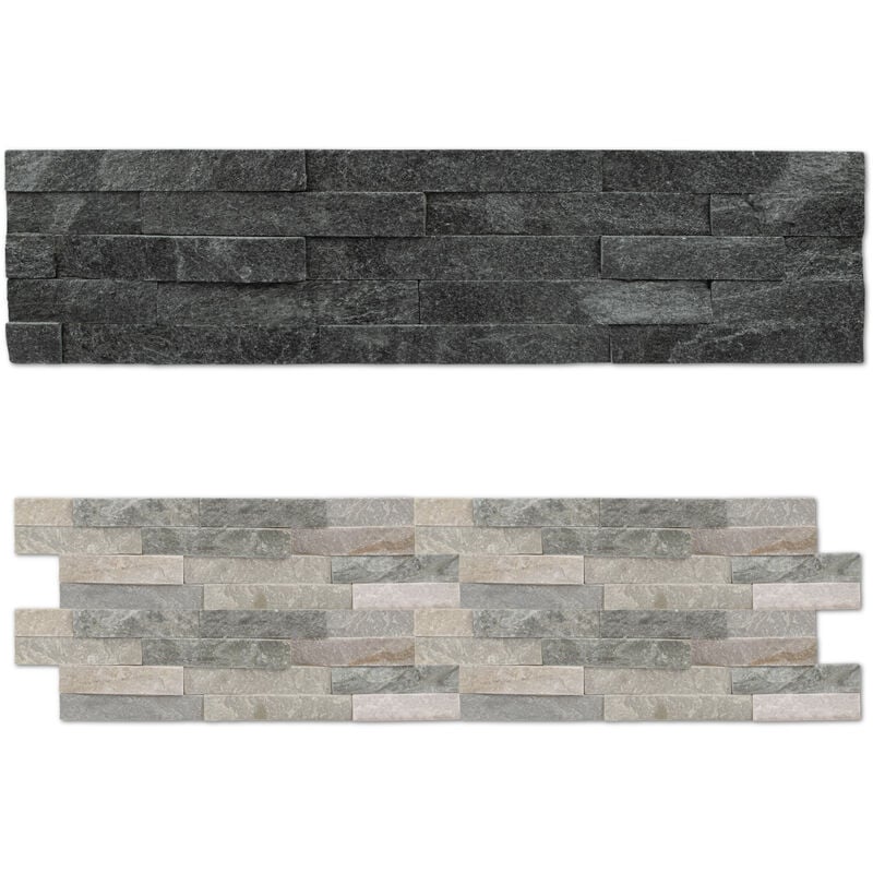 foto del prodotto 2a scelta rivestimento in pietra naturale mattone clinker scivola nero beige lucido, robusto resistente alle intemperie miscela beige