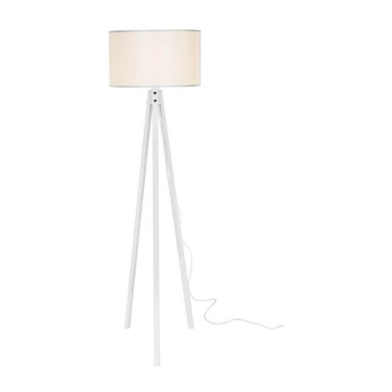 foto del prodotto 2c lampada a piantana treppiedi in legno e tessuto bianco rodi 36x h136 cm effez