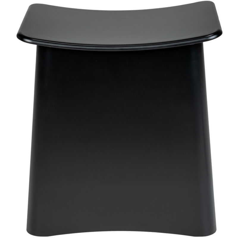 foto del prodotto 2in1 poggiapiedi da bagno wing nero opaco, poggiapiedi con sacco per biancheria estraibile, nero, plastica abs nero wenko