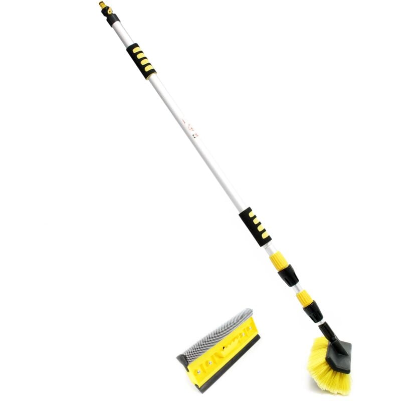 foto del prodotto 2in1 spazzola e lavavetri con manico allungabile 145 300cm per lavaggio auto veicoli xpotool