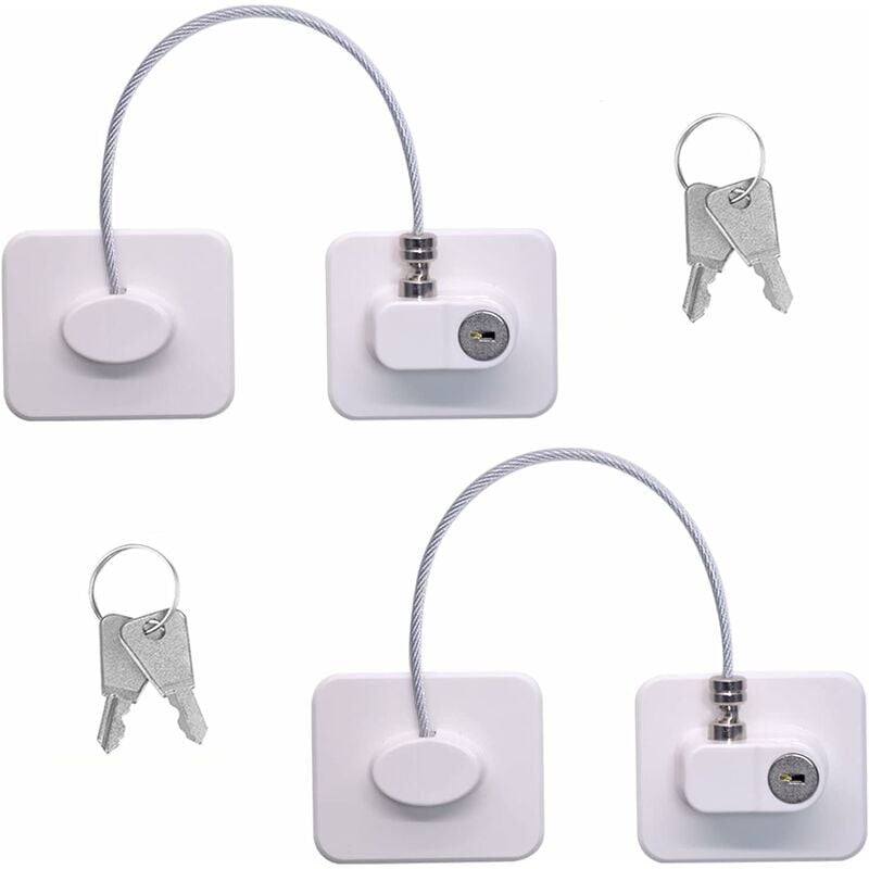 foto del prodotto 2pcs child safety window, no drilling pvc window keeper, self adhesive fridge door lock