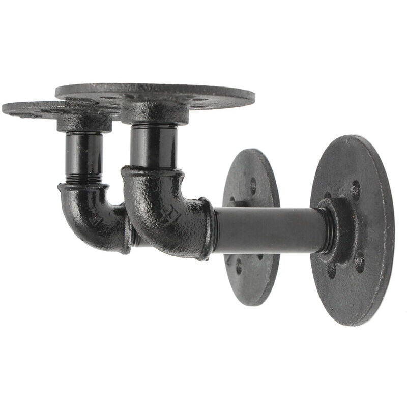 foto del prodotto 2pcs industrial steel pipe shelf brackets