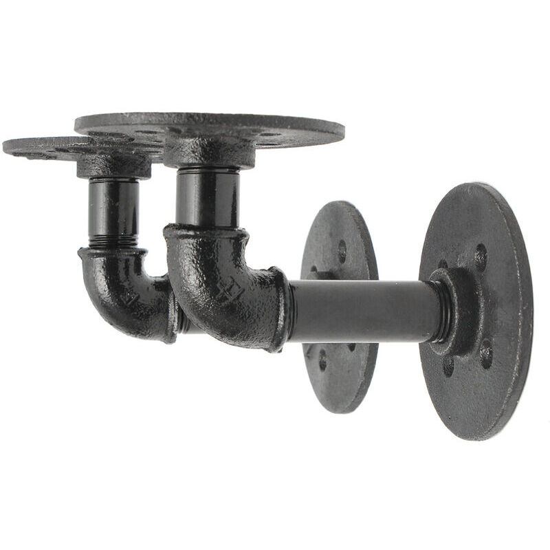foto del prodotto 2pcs industrial steel pipe shelf brackets