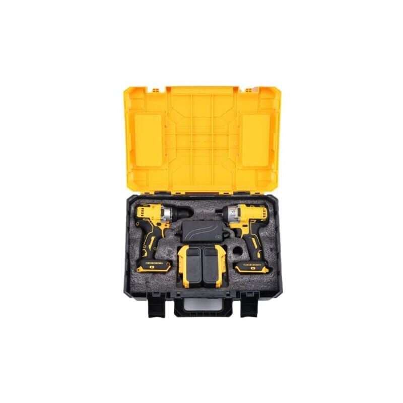 foto del prodotto 2pcs kit perceuse visseuse impact dcf887 chargeur dcb115 mallette,perceuse