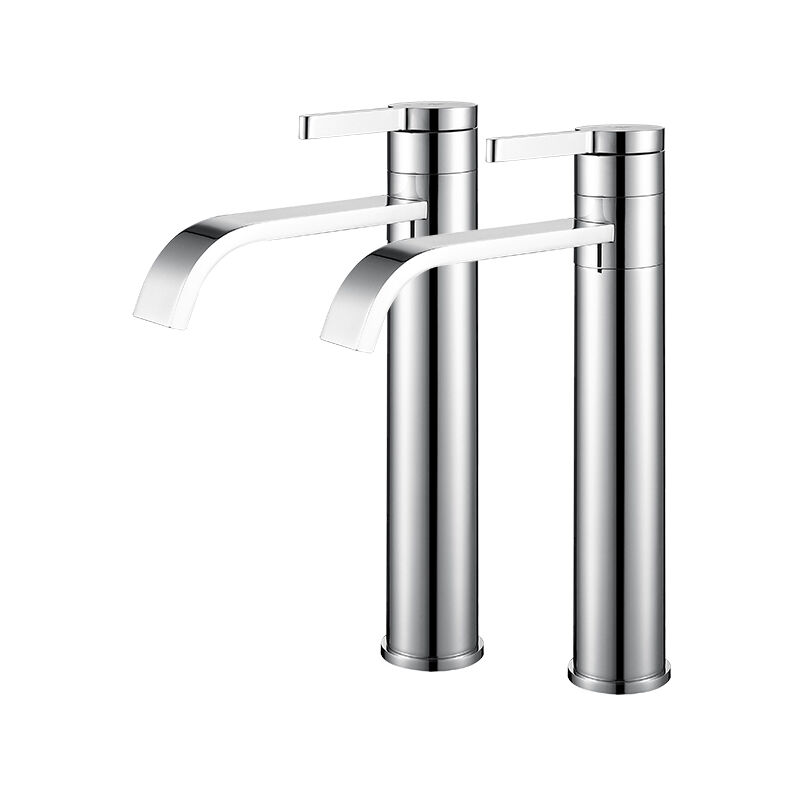 foto del prodotto 2pcs rubinetto alto lavabo bagno cascata rubinetto lavabo alto rubinetto sopra il lavabo rubinetto lavabo da appoggio miscelazione acqua calda e