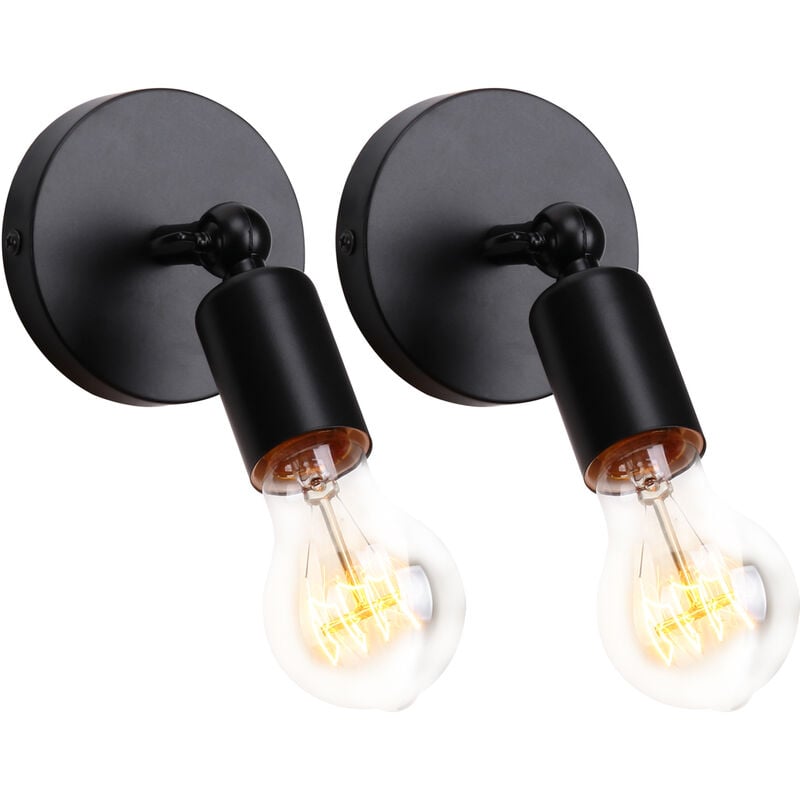 foto del prodotto 2pcs vintage industriale applique parete camera da letto soggiorno cucina e27 ferro battuto lampada parete