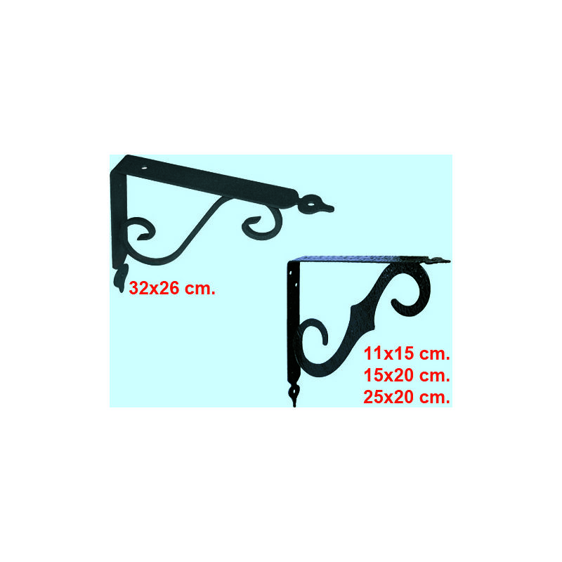 foto del prodotto 2pz mensola mensole in stile brackets cm.10x15