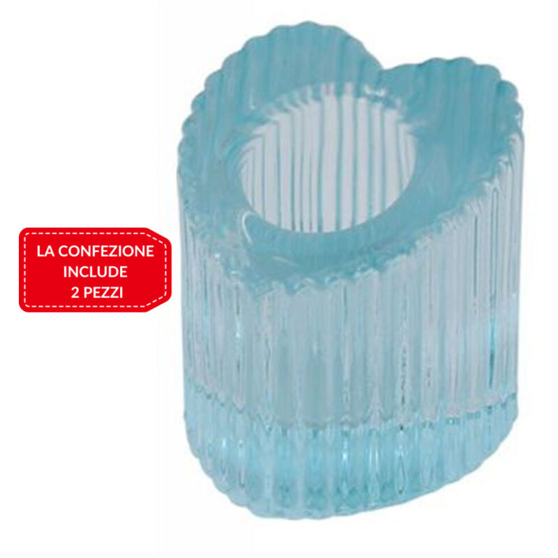 foto del prodotto 2pz porta candela lanterna cuore bomboniera matrimonio decorazione tea light 5x5 - - trade shop traesio
