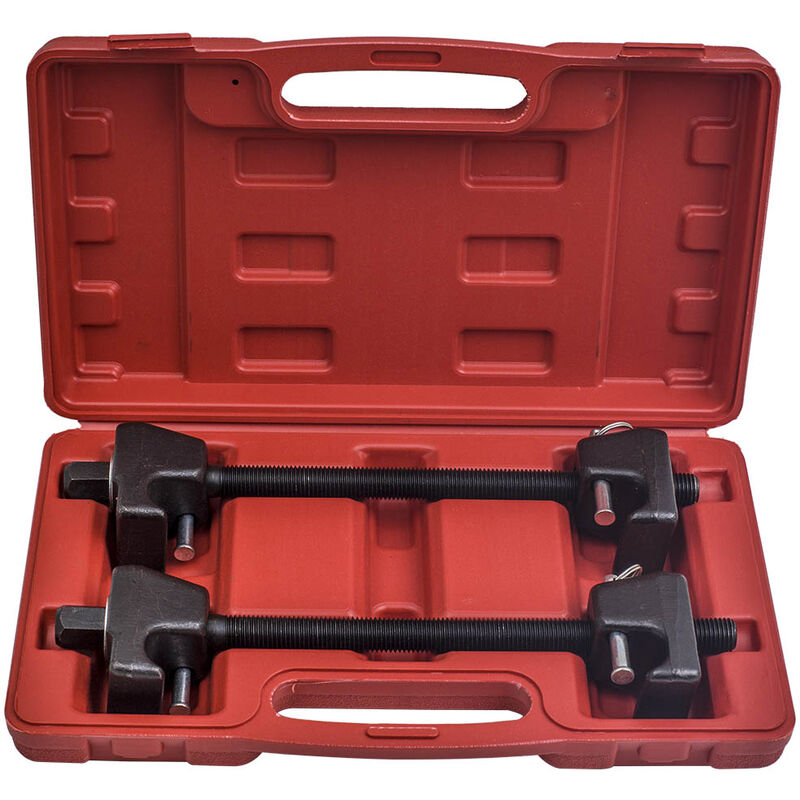 foto del prodotto 2tlg. profi federspanner set mit koffer 300mm feder spanner einspannweite 260 mm2tlg federspanner kfz tieferlegung universal federbein spannen