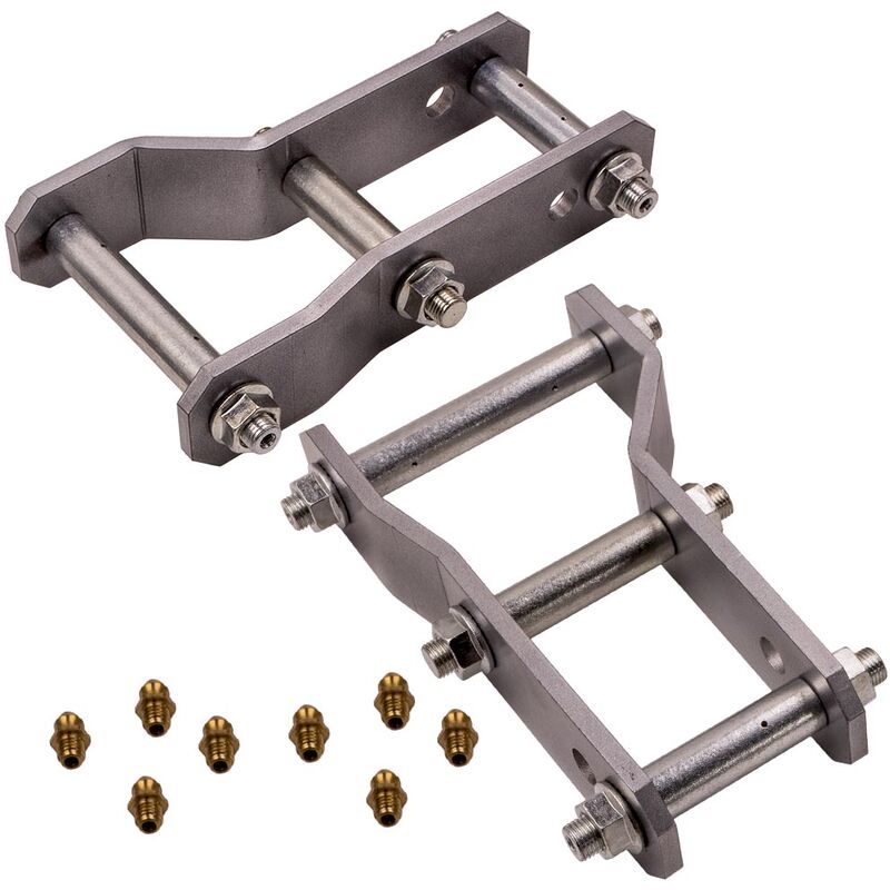 foto del prodotto 2x 2 45 48mm rear extended lift up greasable shackles per ford ranger bt50