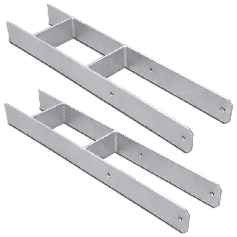 foto del prodotto 2x ancoraggio h supporto post 91mm zincato a caldo ancoraggio post carport