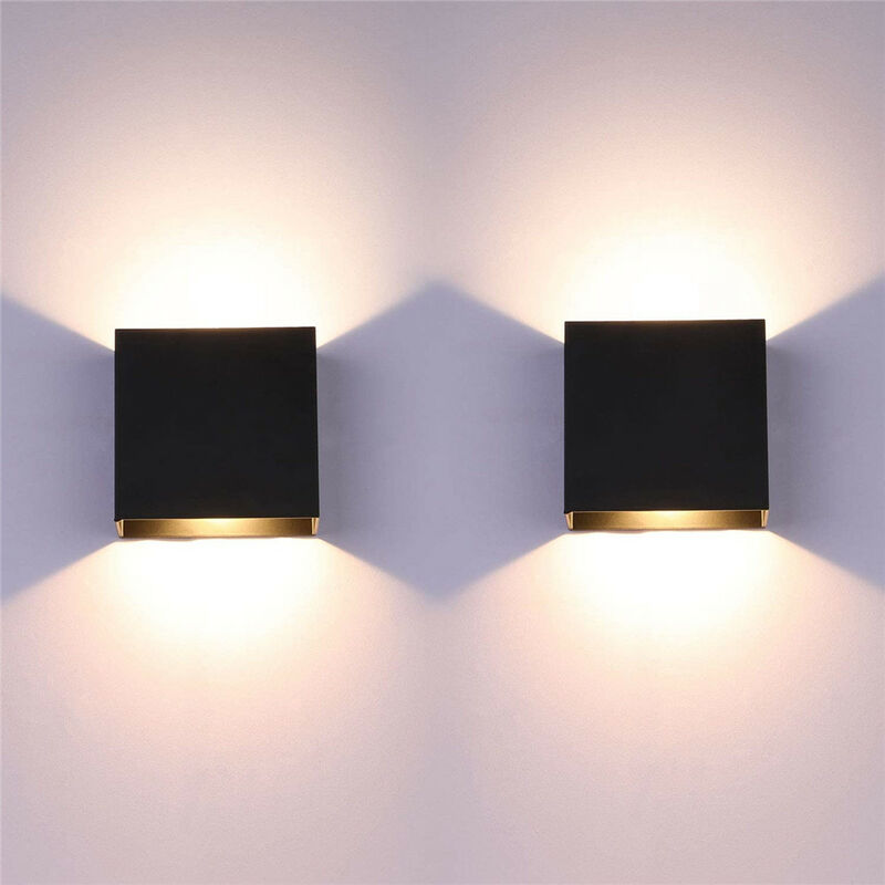 foto del prodotto 2x applique led per interno, 6w moderna lampada da parete in alluminio, lampada angolo del fascio regolabile per corridoio cucina isaland camera da