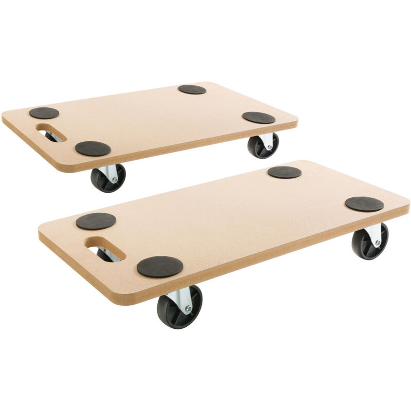 foto del prodotto 2x arebos carrello a piattaforma dolly piattaforma 200kg