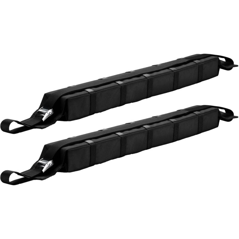 foto del prodotto 2x barre portatutto per auto, barre morbide portapacchi universali, capacit 75 kg, per surf, kayak, sci wiltec