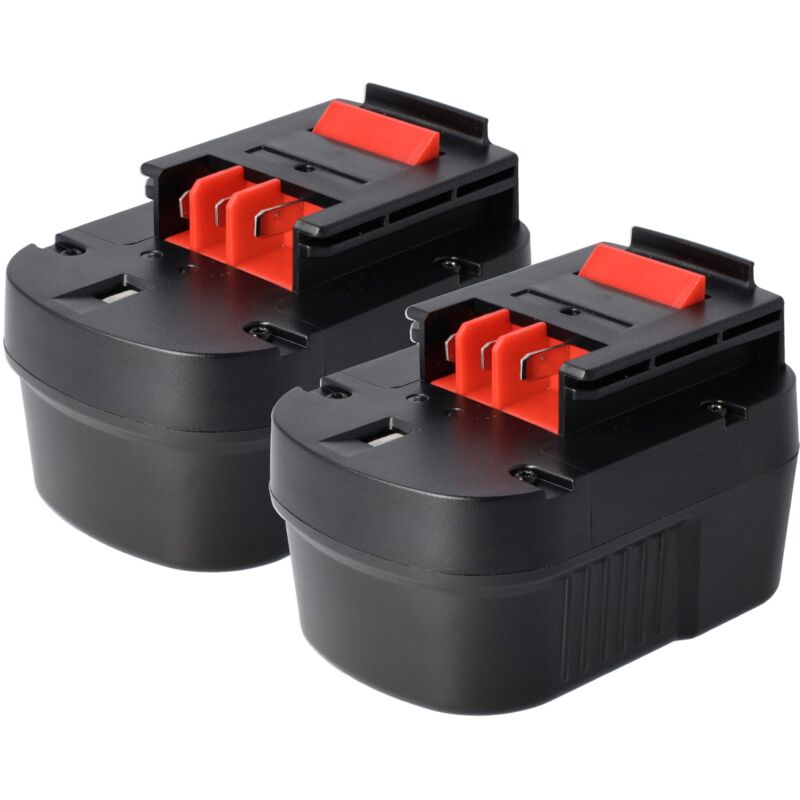 foto del prodotto 2x batteria compatibile con black decker hp122kd, hp126f2b, hp126f2k, hp126f3b, hp126f3k attrezzi da lavoro (1500mah, 12v, nimh) - vhbw