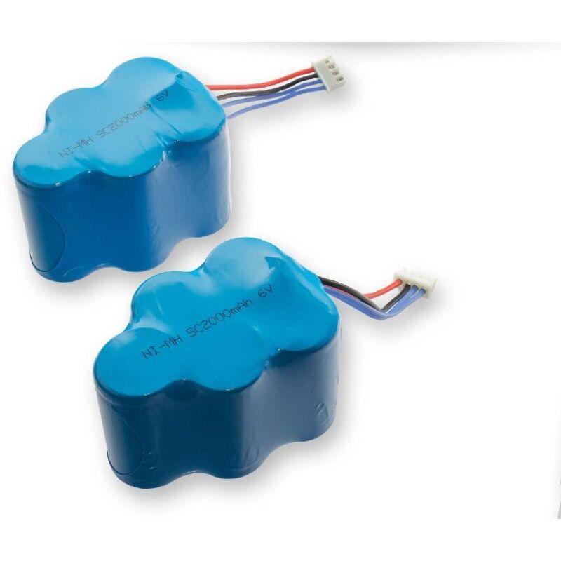 foto del prodotto 2x batteria compatibile con ecovacs deebot d83 home cleaner 2000mah, 6v, nimh vhbw
