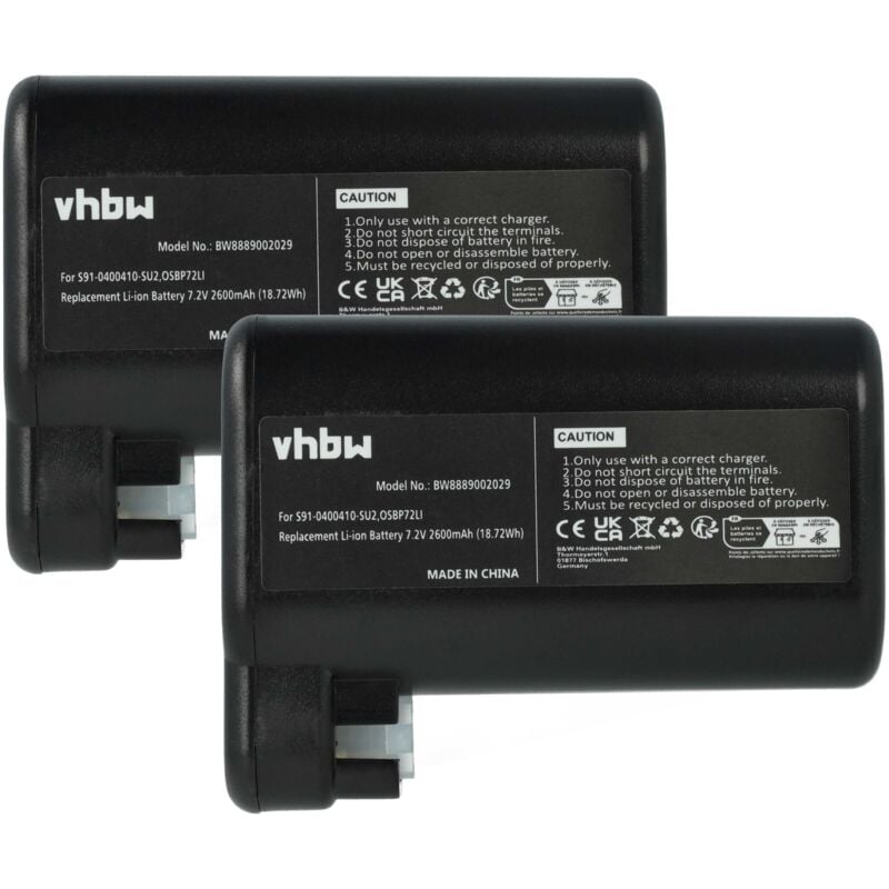 foto del prodotto 2x batteria compatibile con electrolux pure i9, pi91, i9.2 home cleaner 2600mah, 7,2v, li ion vhbw
