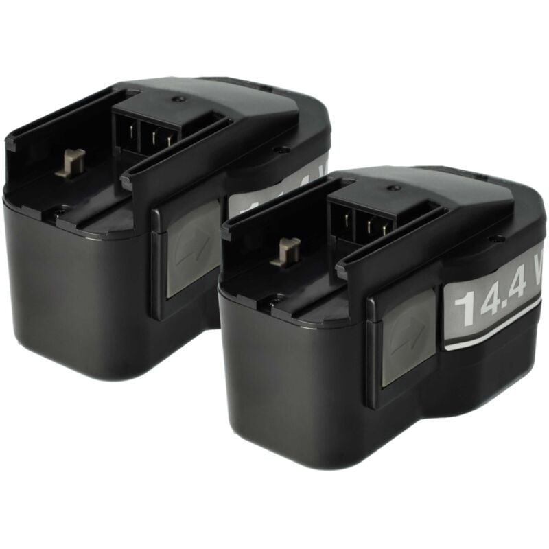 foto del prodotto 2x batteria compatibile con milwaukee loktor p 14.4 txc, pdd 14.4 x, s 14.4 tx, p 14.4 tx, s 14.4 txc utensile elettrico 1500 mah, nimh, 14,4 v