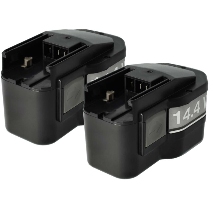 foto del prodotto 2x batteria compatibile con milwaukee pjx 14.4 power plus, pld 14.4 x, piw 14.4 sd utensile elettrico (1500 mah, nimh, 14,4 v) - vhbw