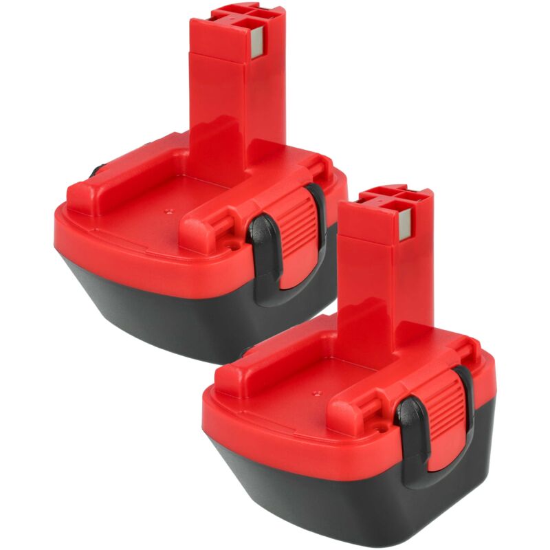 foto del prodotto 2x batteria sostituisce bosch 2 607 335 395, 2 607 335 374, 2 607 335 375, 2 607 335 274 per utensile elettrico 3300 mah, nimh, 12 v - extensilo