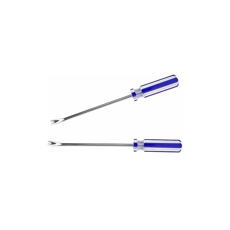 foto del prodotto 2x blu plastica maniglia chiodo graffetta rivetto perno sollevatore estrattore cacciavite artiglio tappeto garage falegnameria porta attrezzo manuale