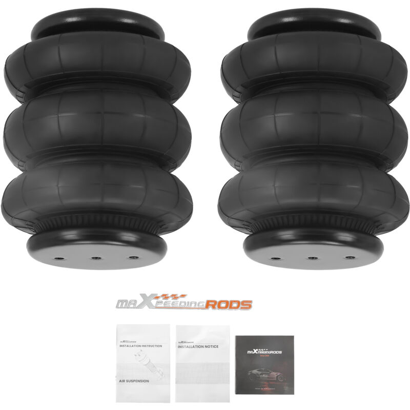 foto del prodotto 2x borsa a sospensione pneumatica triple bellows 2600lbs for mini trucks