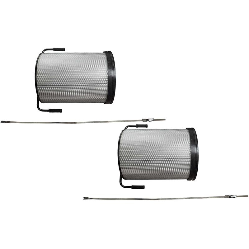 foto del prodotto 2x cartuccia polveri fini compatibile con hbm 300 staubabsauganlage impianto di aspirazione con spazzola di pulizia vhbw