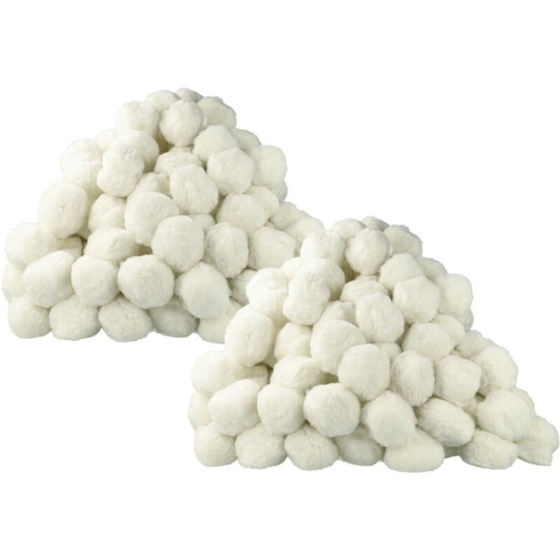 foto del prodotto 2x confezione di sfere filtranti da 1000 g sostituisce 35 kg sabbia filtrante per sistemi di filtraggio per piscine 50 mm vhbw