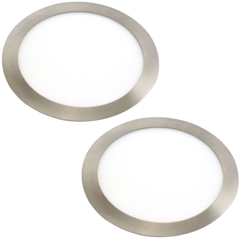 foto del prodotto 2x downlight led 18w 6000k round embrar acciaio finito in acciaio jandei