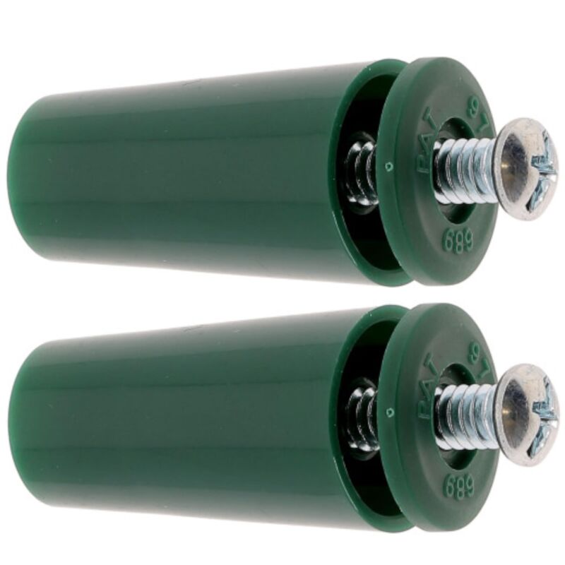 foto del prodotto 2x ferma lama finale per tapparella conico 40mm 22mm in pvc con rondella e vite tenda finestra avvolgitore svolgitore cassonetto carpenteria, verde