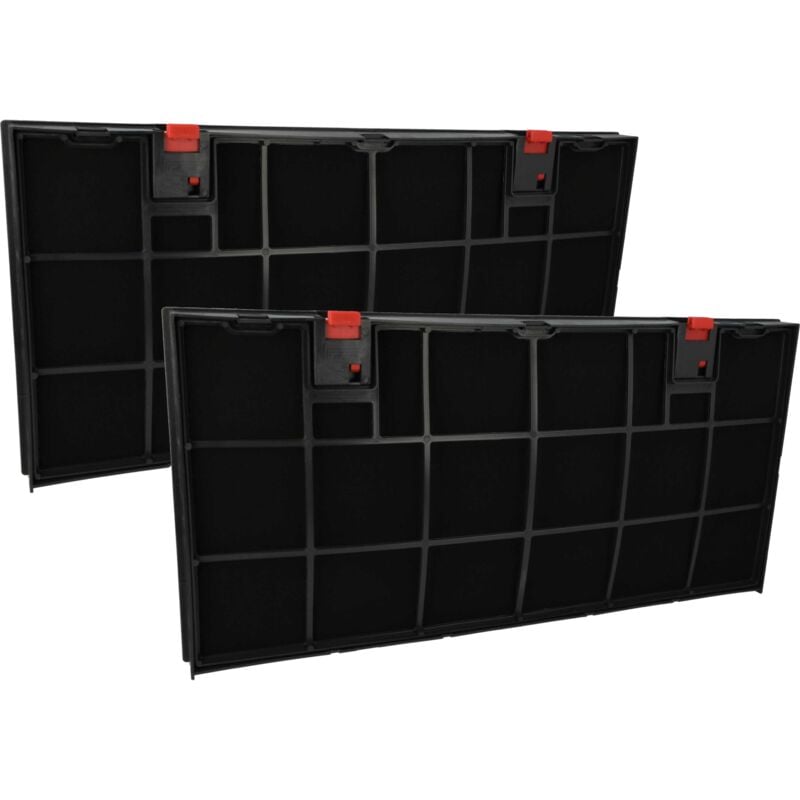 foto del prodotto 2x filtro a carboni attivi compatibile con aeg 8160d-al, 781d-wp, 781d-mp, 781d-w3d, 810d-w s, 8160d-al s cappe aspiranti - 43 x 21,2 x 2,7 cm - vhbw
