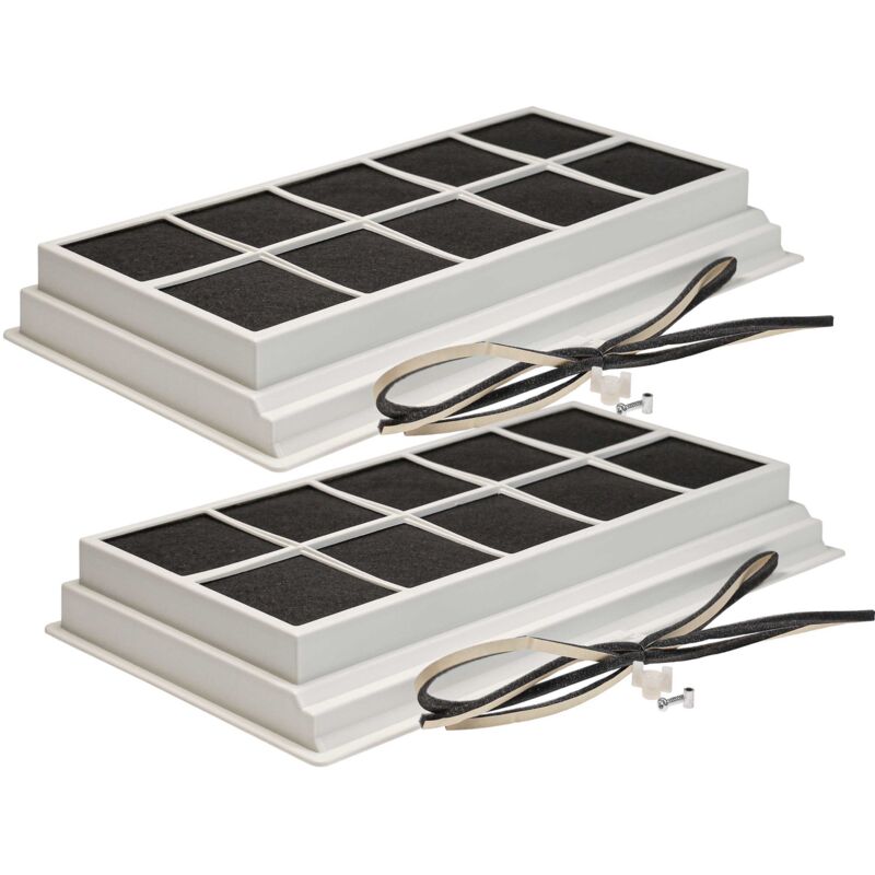 foto del prodotto 2x filtro a carboni attivi compatibile con balay dwubl1aeu02, dwubl1beu02, b719801, dwubl1ceu01 cappe aspiranti 49,5 x 29,5 x 6,2 cm vhbw