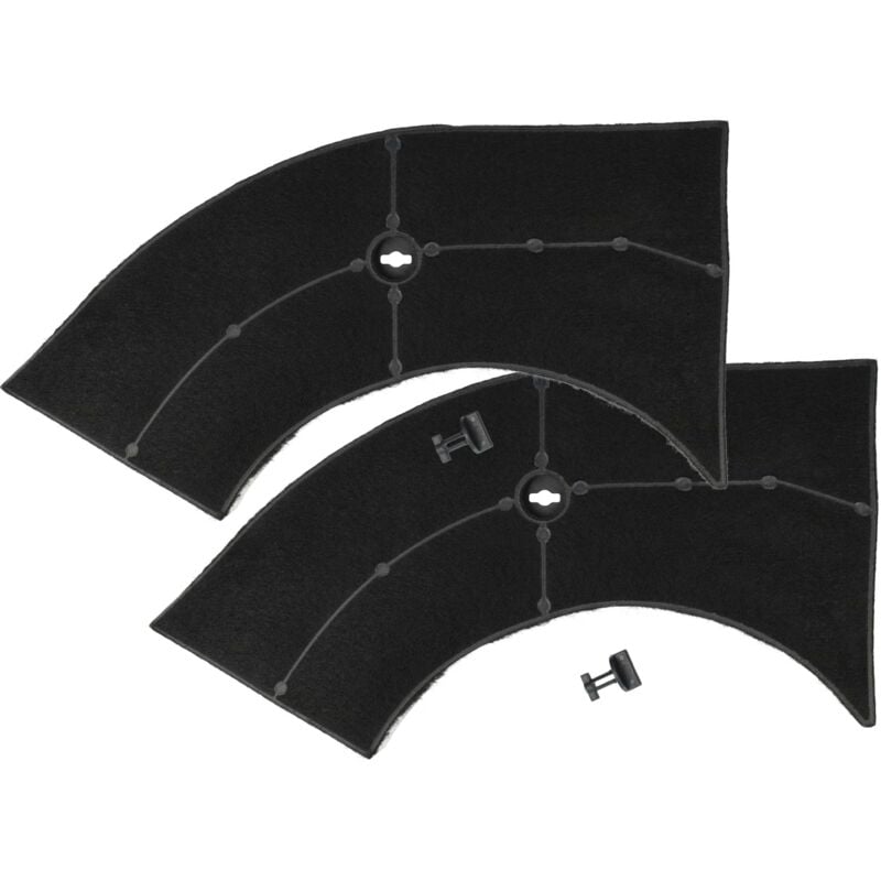 foto del prodotto 2x filtro a carboni attivi compatibile con bauknecht dc5355, dfh5363, dc5360, df5363, dfh5393, dkf5360 cappe aspiranti - 28 x 13,3 9,5 x 2,6 cm - vhbw