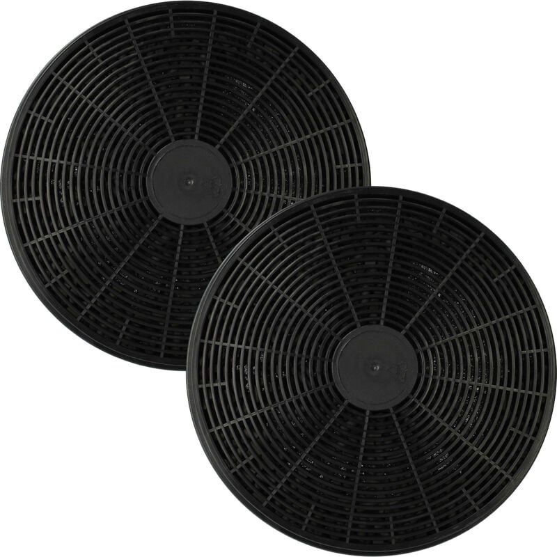 foto del prodotto 2x filtro a carboni attivi compatibile con baumatic f60.2ss, f100.bl, tel06ss, f100.2ss, f902blbl, f90.2ss, f70.2ss cappe aspiranti 17,5 cm vhbw