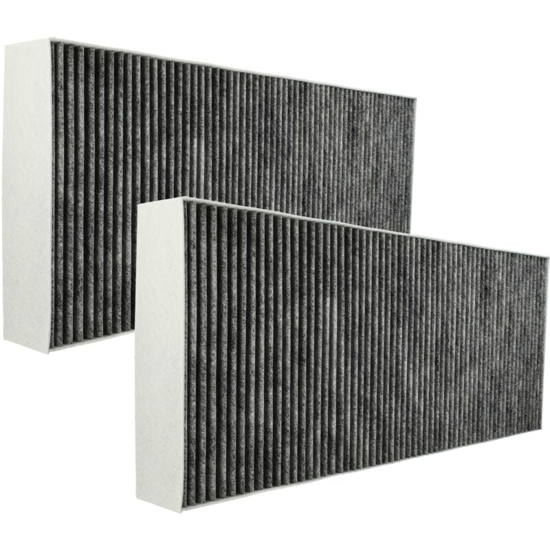 foto del prodotto 2x filtro a carboni attivi compatibile con bosch dfl064a50, dbb96af50 01, dbb96af50, dbb66af50 01, dbb66af50 cappe aspiranti - 46 x 19,1 x 5 cm - vhbw
