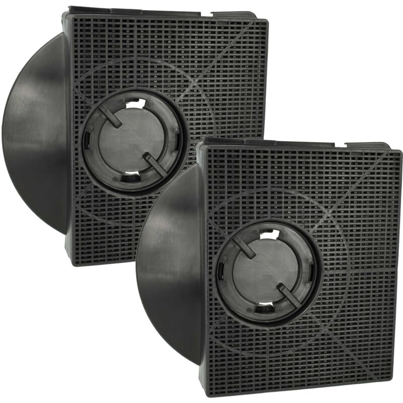 foto del prodotto 2x filtro a carboni attivi compatibile con elica prf0121068a, prf0114645, prf0121068, prf0104624a cappe aspiranti - 21,3 x 20,7 x 4,1 cm - vhbw