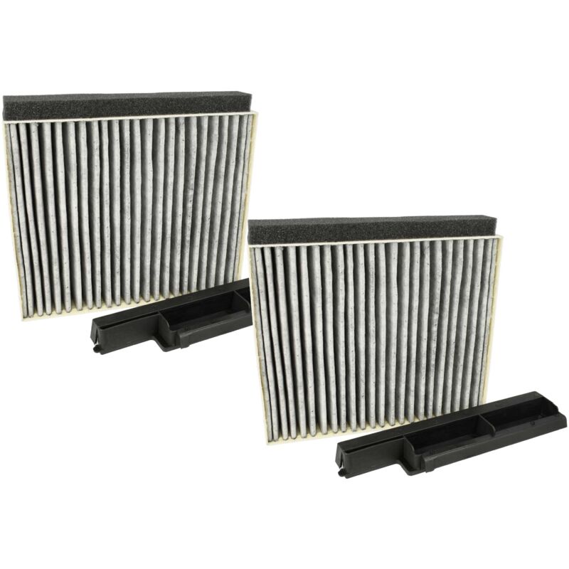 foto del prodotto 2x filtro a carboni attivi sostituisce constructa 8720094253404, 11022296, as-azkf8040, 17006795 per cappe aspiranti telaio di supporto - vhbw